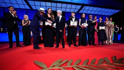 Payal Kapadia gave a shout out to Cannes Film Festival workers who had protested at the opening night gala, demanding better wages and acknowledgement. (AFP) Payal Kapadia gave a shout out to Cannes Film Festival workers who had protested at the opening night gala, demanding better wages and acknowledgement. (AFP)