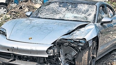 The Porsche car was found without a number plate in Pune. (File) The Porsche car was found without a number plate in Pune. (File)