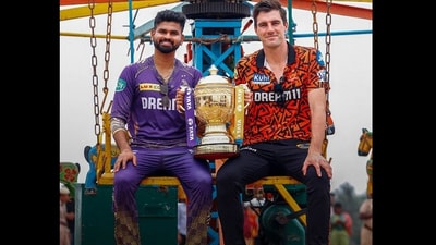 IPL final: Shreyas Iyer, Pat Cummins pose with IPL trophy. (Instagram/@IPL) IPL final: Shreyas Iyer, Pat Cummins pose with IPL trophy. (Instagram/@IPL)