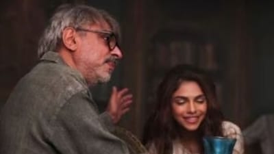 Sanhay Leela Bhansali with his niece Sharmin Segal on Heeramandi sets Sanhay Leela Bhansali with his niece Sharmin Segal on Heeramandi sets