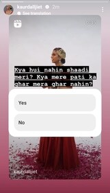 Her Insta story. Her Insta story.