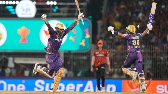 Venkatesh scored was unbeaten on 52 off 26 balls, hitting four fours and three sixes. (AP)