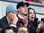 Britain's Prince William, center, with his then gilrfriend Kate Middleton and Prince Harry watch the England against Italy Six Nations rugby match at Twickenham stadium in London, Saturday Feb. 10, 2007. (AP Photo/Alastair Grant, File) Britain's Prince William, center, with his then gilrfriend Kate Middleton and Prince Harry watch the England against Italy Six Nations rugby match at Twickenham stadium in London, Saturday Feb. 10, 2007. (AP Photo/Alastair Grant, File)
