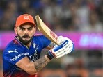 Royal Challengers Bengaluru's Virat Kohli plays a shot. Royal Challengers Bengaluru's Virat Kohli plays a shot.