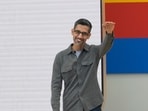 Alphabet CEO Sundar Pichai speaks at a Google I/O event in Mountain View, California. Alphabet CEO Sundar Pichai speaks at a Google I/O event in Mountain View, California.