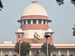 The Supreme Court building in New Delhi. The Supreme Court building in New Delhi.