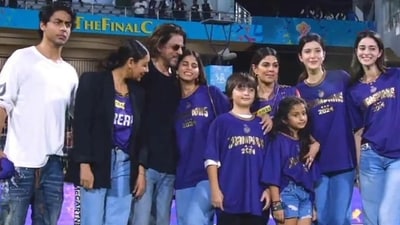 KKR won the IPL final match on Sunday night, and it was attended by the team's owner, actor Shah Rukh Khan, and his family--wife Gauri Khan and children--Aryan Khan, Suhana Khan and AbRam Khan. They celebrated KKR's win. But it's a double celebration at Mannat as Shah Rukh's youngest son, AbRam, turns 11 on Monday. KKR won the IPL final match on Sunday night, and it was attended by the team's owner, actor Shah Rukh Khan, and his family--wife Gauri Khan and children--Aryan Khan, Suhana Khan and AbRam Khan. They celebrated KKR's win. But it's a double celebration at Mannat as Shah Rukh's youngest son, AbRam, turns 11 on Monday.