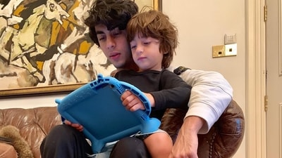 Aryan Khan is protective of his little brother too. Sharing a picture of the two of them in Italy on Instagram, he once wrote, “Nobody lays a hand on my brother.” Aryan Khan is protective of his little brother too. Sharing a picture of the two of them in Italy on Instagram, he once wrote, “Nobody lays a hand on my brother.”