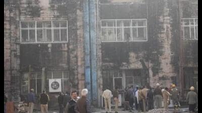 A fire at SGPGI had claimed two lives in December 2023. (File Photo) A fire at SGPGI had claimed two lives in December 2023. (File Photo)