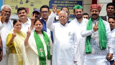 Misa Bharti will contest the 2024 Lok Sabha election from the Pataliputra constituency against BJP candidate Ram Kripal Yadav. (ANI) Misa Bharti will contest the 2024 Lok Sabha election from the Pataliputra constituency against BJP candidate Ram Kripal Yadav. (ANI)