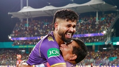 Kolkata Knight Riders' head coach Chandrakant Pandit and captain Shreyas Iyer celebrate the team's victory in the Indian Premier League 2024, at MA Chidambaram Stadium in Chennai (ANI) Kolkata Knight Riders' head coach Chandrakant Pandit and captain Shreyas Iyer celebrate the team's victory in the Indian Premier League 2024, at MA Chidambaram Stadium in Chennai (ANI)