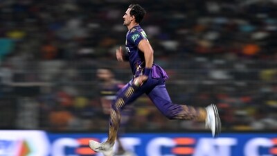 Kolkata Knight Riders' Mitchell Starc runs to bowl during the IPL 2024 final. (AFP) Kolkata Knight Riders' Mitchell Starc runs to bowl during the IPL 2024 final. (AFP)