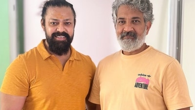Devdatta Nage met SS Rajamouli in Hyderabad.