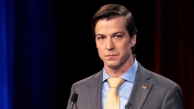 FILE - Libertarian Chase Oliver, candidate for Georgia's U.S. Senate seat, listens during a debate, Oct. 16, 2022, in Atlanta, Ga. The Libertarian Party on Sunday, May 26, 2024, nominated party activist Oliver for president (AP) FILE - Libertarian Chase Oliver, candidate for Georgia's U.S. Senate seat, listens during a debate, Oct. 16, 2022, in Atlanta, Ga. The Libertarian Party on Sunday, May 26, 2024, nominated party activist Oliver for president (AP)