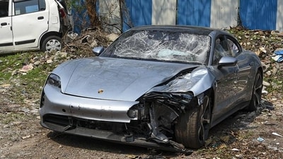 Two young software engineers were killed after a Porsche Taycan car driven by a 17-year-old, son of a prominent builder, hit their motorcycle from behind near Kalyani Nagar. (PTI FILE) Two young software engineers were killed after a Porsche Taycan car driven by a 17-year-old, son of a prominent builder, hit their motorcycle from behind near Kalyani Nagar. (PTI FILE)