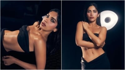 Bhumi Pednekar set the internet ablaze after she shared pictures from a new photoshoot on Instagram. The actor wore a sizzling all-black ensemble for the images, which garnered love from her social media followers, including stars like Rakul Preet Singh, Neha Dhupia, and more. Rakul's comment, "Fire brigade needed," perfectly captured the reaction of many fans who were blown away by Bhumi's stunning look. Meanwhile, Neha wrote, "Bhooommsss," Tahira Kashyap posted heart and fire emojis, Urfi wrote, "Baap re," and a fan remarked, "Too hot to handle." (Instagram) Bhumi Pednekar set the internet ablaze after she shared pictures from a new photoshoot on Instagram. The actor wore a sizzling all-black ensemble for the images, which garnered love from her social media followers, including stars like Rakul Preet Singh, Neha Dhupia, and more. Rakul's comment, "Fire brigade needed," perfectly captured the reaction of many fans who were blown away by Bhumi's stunning look. Meanwhile, Neha wrote, "Bhooommsss," Tahira Kashyap posted heart and fire emojis, Urfi wrote, "Baap re," and a fan remarked, "Too hot to handle." (Instagram)