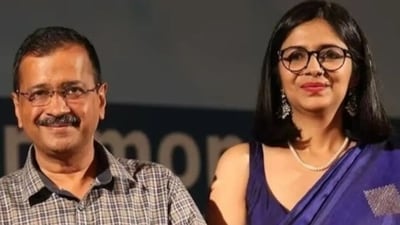 AAP Rajya Sabha MP Swati Maliwal (R) and Delhi chief minister Arvind Kejriwal. AAP Rajya Sabha MP Swati Maliwal (R) and Delhi chief minister Arvind Kejriwal.
