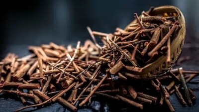 Manjistha: Manjistha is a blood-purifying herb that < helps eliminate toxins from the blood and supports healthy blood circulation hence improving hemoglobin levels. (Unsplash) Manjistha: Manjistha is a blood-purifying herb that < helps eliminate toxins from the blood and supports healthy blood circulation hence improving hemoglobin levels. (Unsplash)