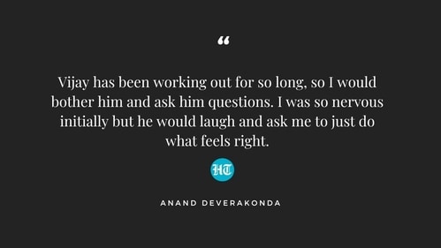 Anand Deverakonda on taking Vijay Deverakonda's help while working out. Anand Deverakonda on taking Vijay Deverakonda's help while working out.