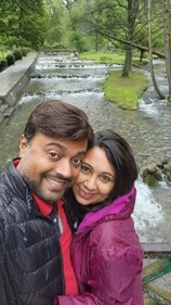 Kamal Savla and Nikita Gogri at a botanical park in Kokernag, Kashmir Kamal Savla and Nikita Gogri at a botanical park in Kokernag, Kashmir