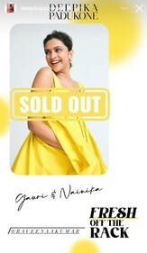 Deepika Padukone shared that her gown was sold out. Deepika Padukone shared that her gown was sold out.