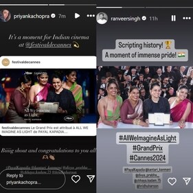 Taking to her Instagram Stories, Priyanka and Ranveer spoke about the film. Taking to her Instagram Stories, Priyanka and Ranveer spoke about the film.