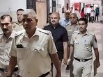 Bibhav Kumar in Tis Hazari court on Tuesday. (PTI) Bibhav Kumar in Tis Hazari court on Tuesday. (PTI)