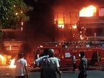 Firefighters attempt to douse the fire after it broke out at a New Born Baby Care Hospital in Vivek Vihar on May 25 (ANI) Firefighters attempt to douse the fire after it broke out at a New Born Baby Care Hospital in Vivek Vihar on May 25 (ANI)