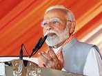 Prime Minister Narendra Modi in Mirzapur on Sunday. (ANI) Prime Minister Narendra Modi in Mirzapur on Sunday. (ANI)