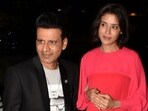 Manoj Bajpayee with wife Shabana at his 50th birthday party in Mumbai. (File Photo/ Varinder Chawla) Manoj Bajpayee with wife Shabana at his 50th birthday party in Mumbai. (File Photo/ Varinder Chawla)