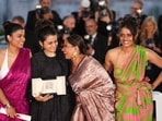 Payal Kapadia, Divya Prabha, Chhaya Kadam and Kani Kusruti during the photo call following the awards ceremony at the 77th international film festival, Cannes, southern France, Saturday, May 25, 2024. (Photo by Scott A Garfitt/Invision/AP/PTI)(AP05_26_2024_000234A) Payal Kapadia, Divya Prabha, Chhaya Kadam and Kani Kusruti during the photo call following the awards ceremony at the 77th international film festival, Cannes, southern France, Saturday, May 25, 2024. (Photo by Scott A Garfitt/Invision/AP/PTI)(AP05_26_2024_000234A)