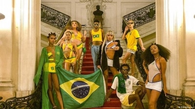 Designers like Abacaxi are reclaiming the Brazilian flag for all as they celebrate the style of the favelas. (PIÑA/Abacaxi) Designers like Abacaxi are reclaiming the Brazilian flag for all as they celebrate the style of the favelas. (PIÑA/Abacaxi)