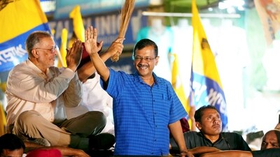 AAP National Convenor and chief minister of Delhi Arvind Kejriwal in Zirakpur on Tuesday (PTI) AAP National Convenor and chief minister of Delhi Arvind Kejriwal in Zirakpur on Tuesday (PTI)
