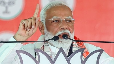 Prime Minister Narendra Modi addresses a public meeting. (ANI Photo) Prime Minister Narendra Modi addresses a public meeting. (ANI Photo)