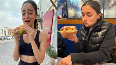 Ananya Panday and Alia Bhatt gorging on delicious looking burgers Ananya Panday and Alia Bhatt gorging on delicious looking burgers