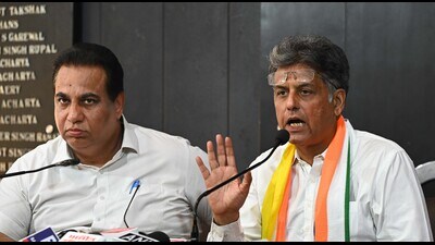 Chandigarh Lok Sabha Congress candidate Manish Tewari. (Keshav Singh/ Hindustan Times)