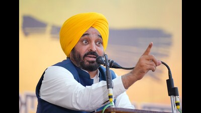 Chief minister Bhagwant Mann highlighted his government’s achievements, such as providing free electricity, government jobs and opening of Aam Aadmi Clinics.