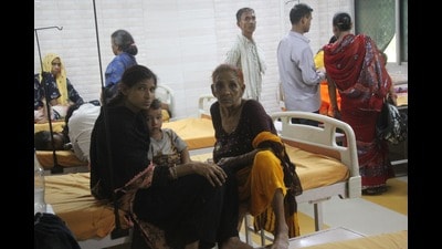 Civil Hospital was reporting an influx of 25 such cases daily since May 20, its officials said. (HT) Civil Hospital was reporting an influx of 25 such cases daily since May 20, its officials said. (HT)
