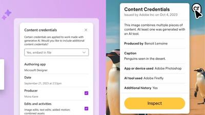 Content Credentials can show important information such as the creator’s identity, creation date, and any AI use. (Official image.) Content Credentials can show important information such as the creator’s identity, creation date, and any AI use. (Official image.)