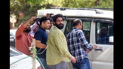 Gurugram Police arrested social media influencer Bobby Kataria on charges of human trafficking on Monday. He was produced before a court and sent to three-day police remand. (Parveen Kumar//HT PHOTO) Gurugram Police arrested social media influencer Bobby Kataria on charges of human trafficking on Monday. He was produced before a court and sent to three-day police remand. (Parveen Kumar//HT PHOTO)