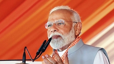 Prime Minister Narendra Modi in Mirzapur on Sunday. (ANI) Prime Minister Narendra Modi in Mirzapur on Sunday. (ANI)