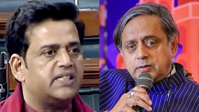 BJP MP Ravi Kishan and Congress leader Shashi Tharoor BJP MP Ravi Kishan and Congress leader Shashi Tharoor