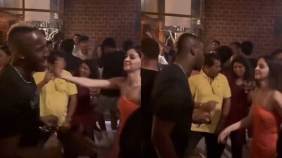 Andre Russell dances to Shah Rukh Khan's ‘Lutt Putt Gaya’ with Ananya Pandey at KKR's IPL-winning party (X Images)