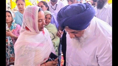 Shiromani Akali Dal president Sukhbir Singh Badal in Bathinda on Tuesday. Shiromani Akali Dal president Sukhbir Singh Badal in Bathinda on Tuesday.