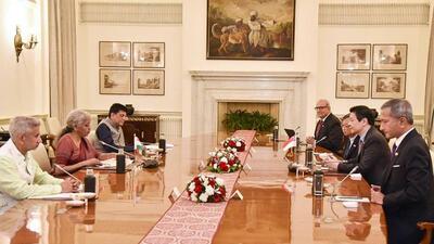 The inaugural meeting of the India-Singapore Ministerial Roundtable (ISMR) was held in New Delhi in September 2022 (X/FinMinIndia) The inaugural meeting of the India-Singapore Ministerial Roundtable (ISMR) was held in New Delhi in September 2022 (X/FinMinIndia)