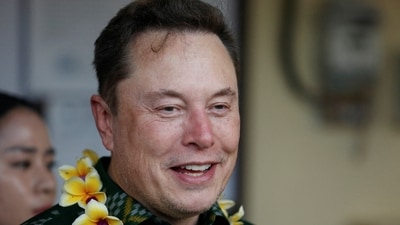 Elon Musk, chief executive officer of SpaceX and Tesla, speaks to the media during the launch of SpaceX's Starlink internet service in Indonesia. (Reuters)