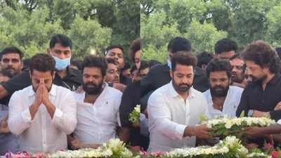 Jr NTR paid tribute to his grandfather, Nandamuri Taraka Rama Rao.