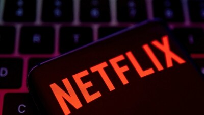 Smartphone with Netflix logo is placed on a keyboard. Netflix Co-CEO Ted Sarandos talked about the effect of AI on Hollywood. (Reuters)