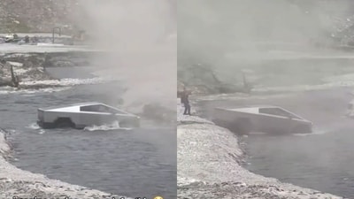 Viral video of Tesla Cybertruck stuck in a river incites heaps of meme-worthy reactions on Reddit. Viral video of Tesla Cybertruck stuck in a river incites heaps of meme-worthy reactions on Reddit.