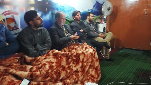 Writers listening to a reading at the 291st meeting of the Kashmir Fiction Writers Guild. (Hilal Mir) Writers listening to a reading at the 291st meeting of the Kashmir Fiction Writers Guild. (Hilal Mir)